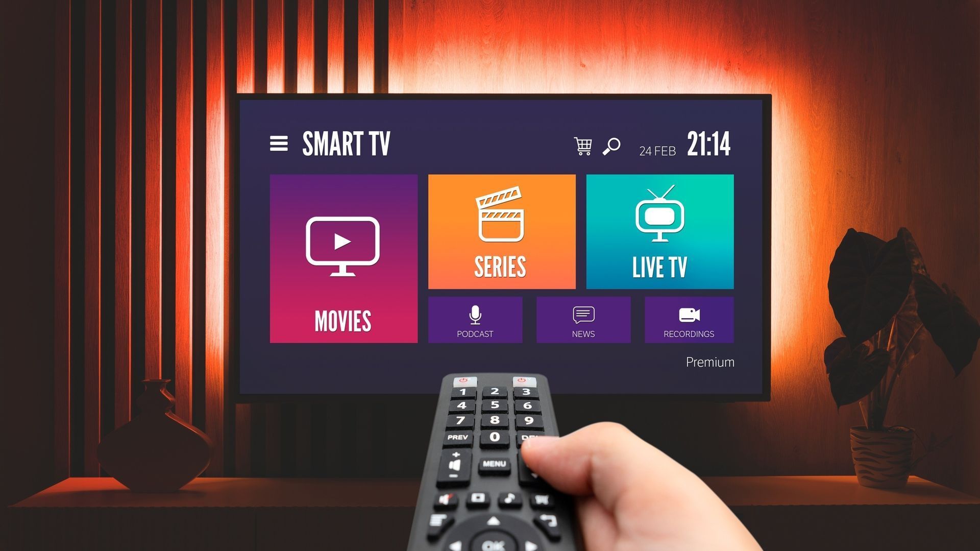 Smart TV IPTV setup with remote control - Easy 5-minute activation
